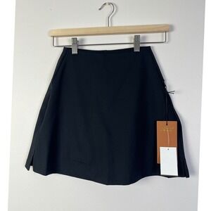 Girlfriend Collective Active Skort Athletic Tennis Golf Black Built-In Shorts XS